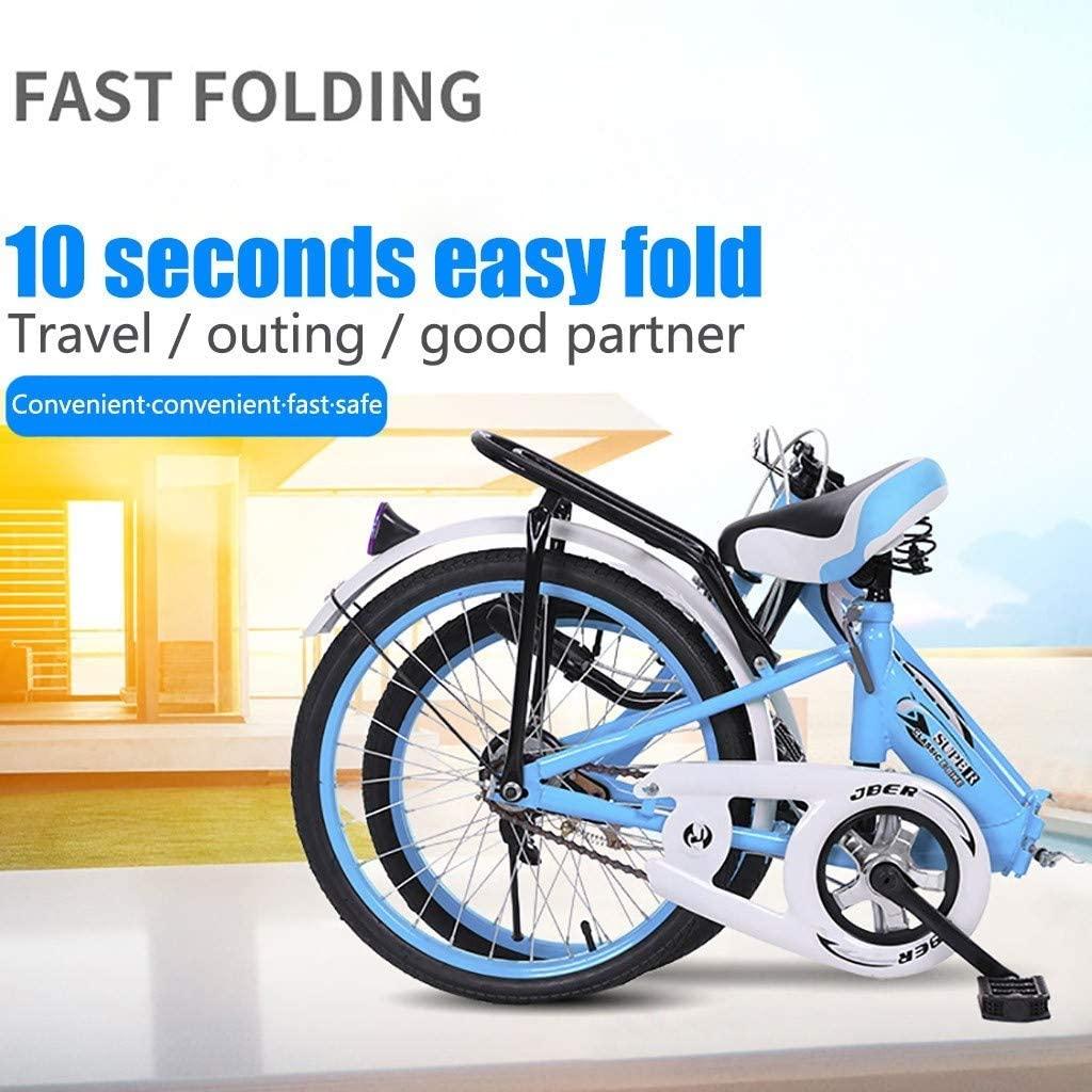 20in Folding Bike 7 Speed Ultra-Lightweight Mini Complete Cruiser Bikes for Adult &amp; Students, Portable Foldable Bicycle Adult Urban City Road Bikes, Beach Cruiser Bikes for Women &amp; Men, US Stock