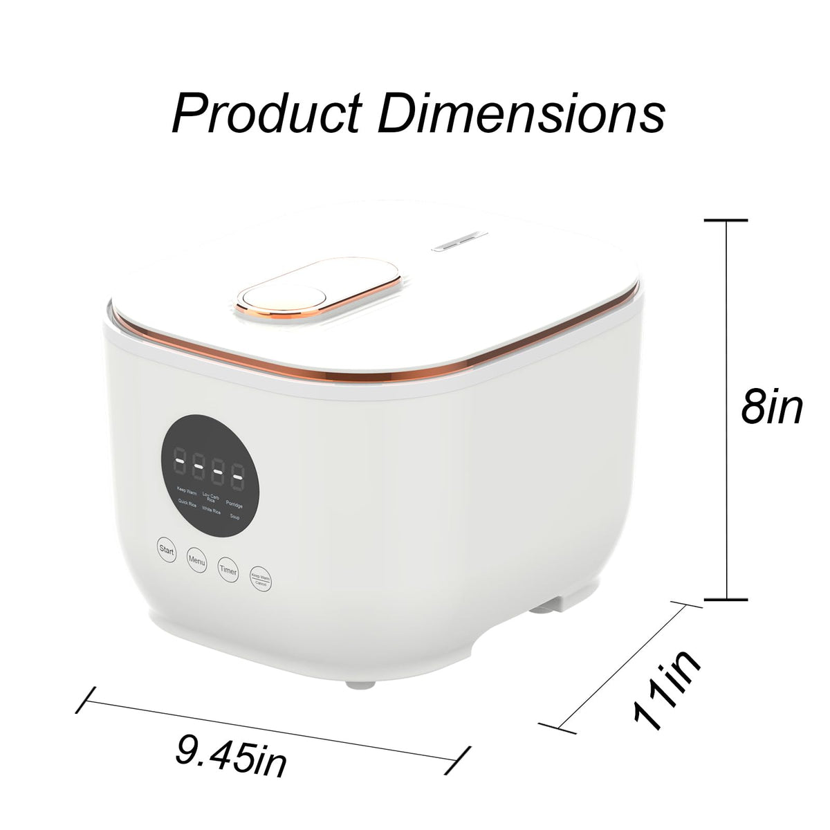 3L Healthy Low Carb Rice Cooker, Low Sugar Digital Steamer,Porridge,Soup, Rice,White Rice, Steel Filter Basket，5 CooFunctions,24H Timer & Auto Keep Warm