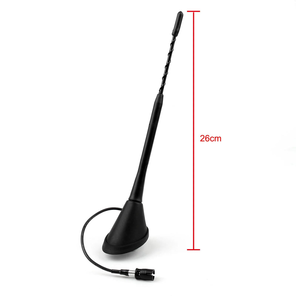 9" Amplified AM/PM Roof Aerial Antenna + Base Combo Set For VW Toyota Lexus Generic