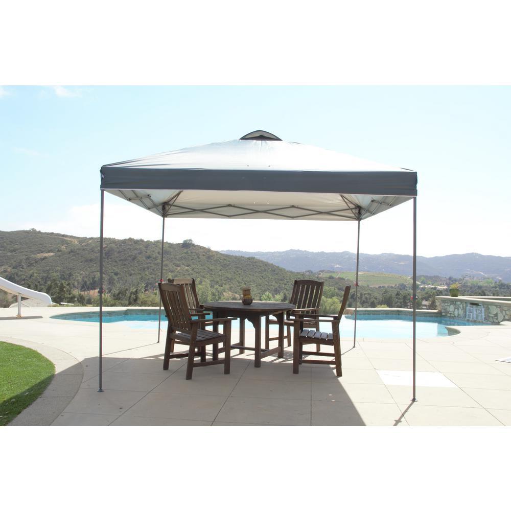 10 ft. x 10 ft. Grey Instant Canopy Pop Up Tent