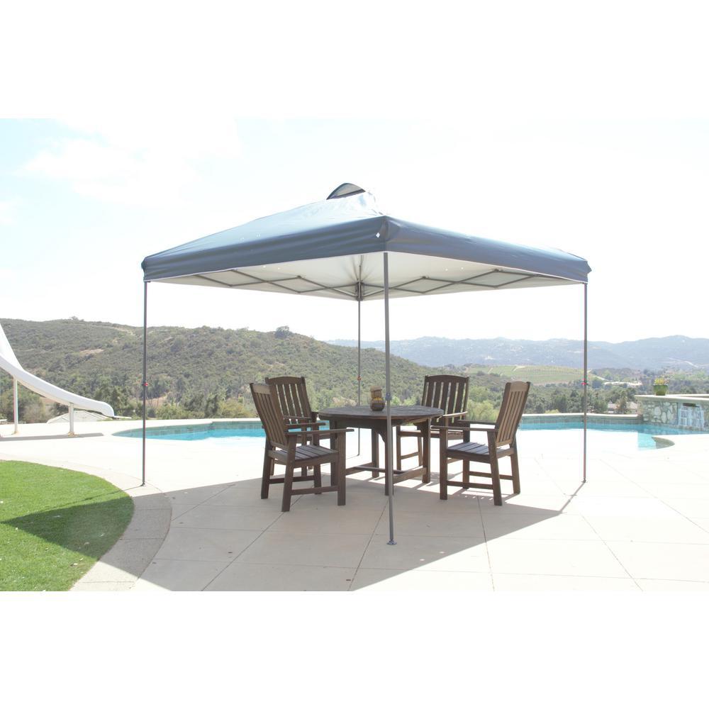 10 ft. x 10 ft. Grey Instant Canopy Pop Up Tent