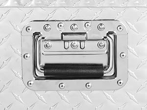 39 Inch Truck Bed Tool Box, Heavy Duty Aluminum Truck StoraOrganizer for Pickup Truck Bed RV Toolbox with Handle and Lock Black