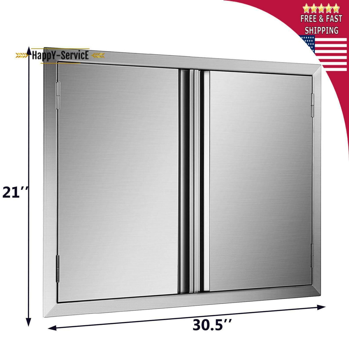 31" OUTDOOR KITCHEN / BBQ ISLAND  STEEL DOUBLE WALLED DOOR USA