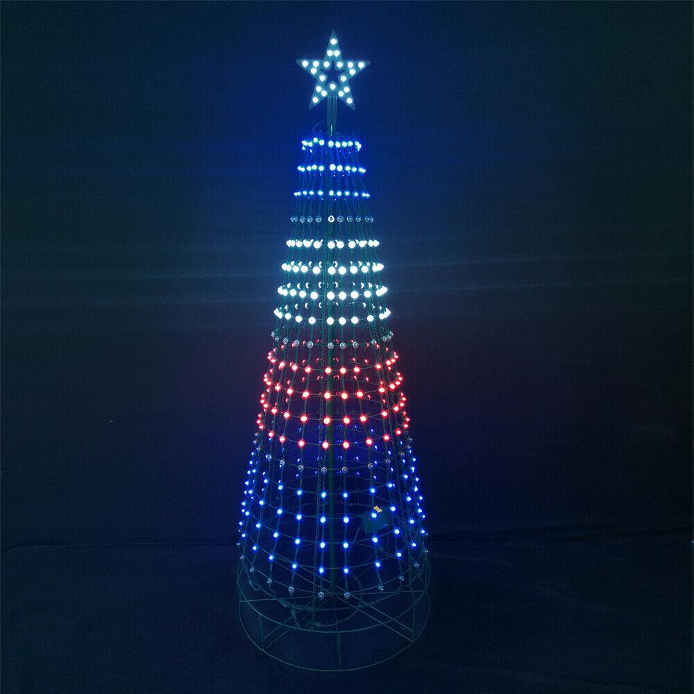 Aurio 7ft Round Pixel Tree 496LED and 40LED Star with Remote