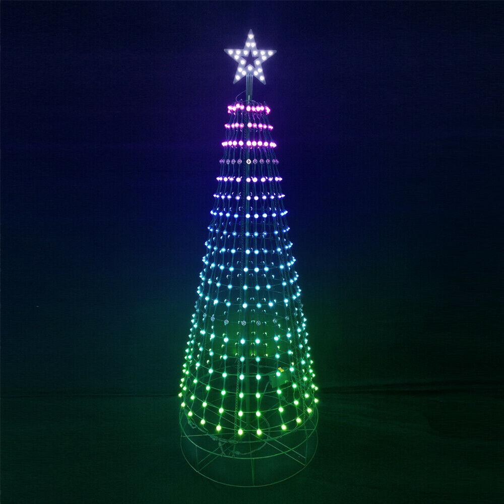 Aurio 7ft Round Pixel Tree 496LED and 40LED Star with Remote