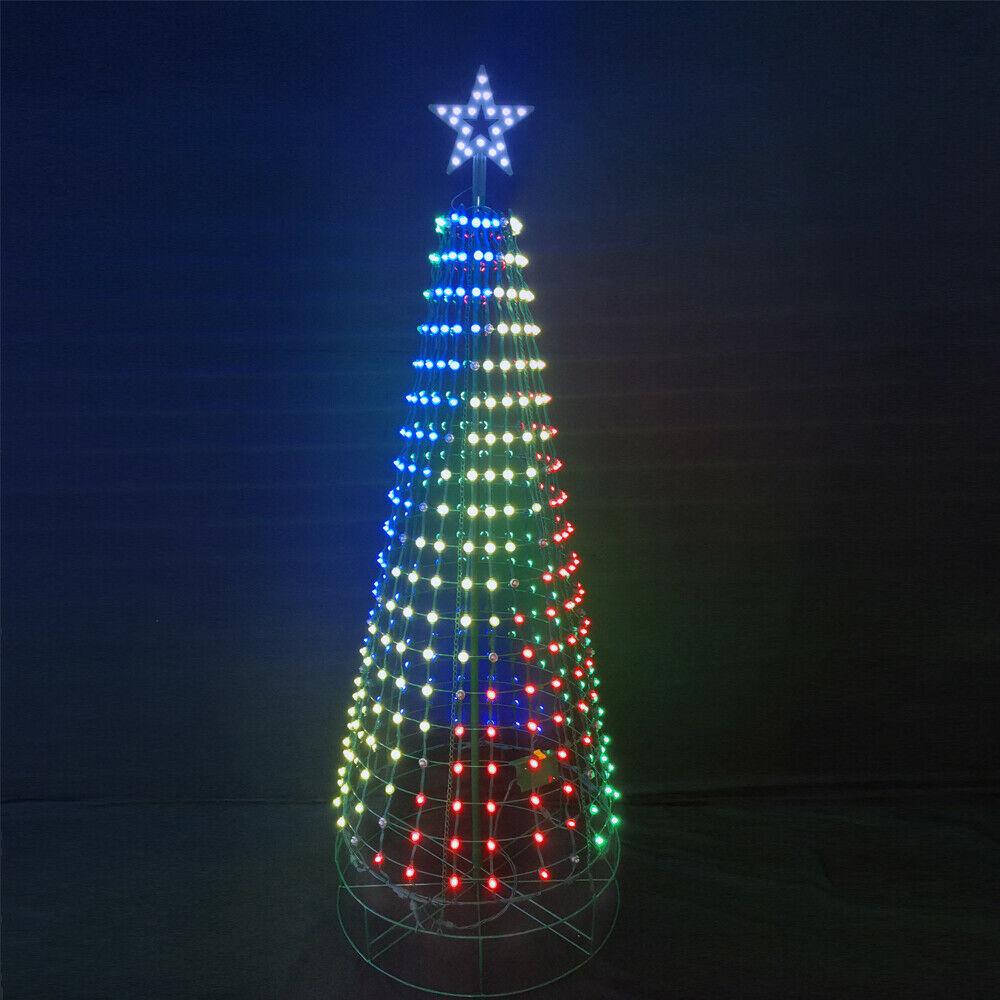Aurio 7ft Round Pixel Tree 496LED and 40LED Star with Remote