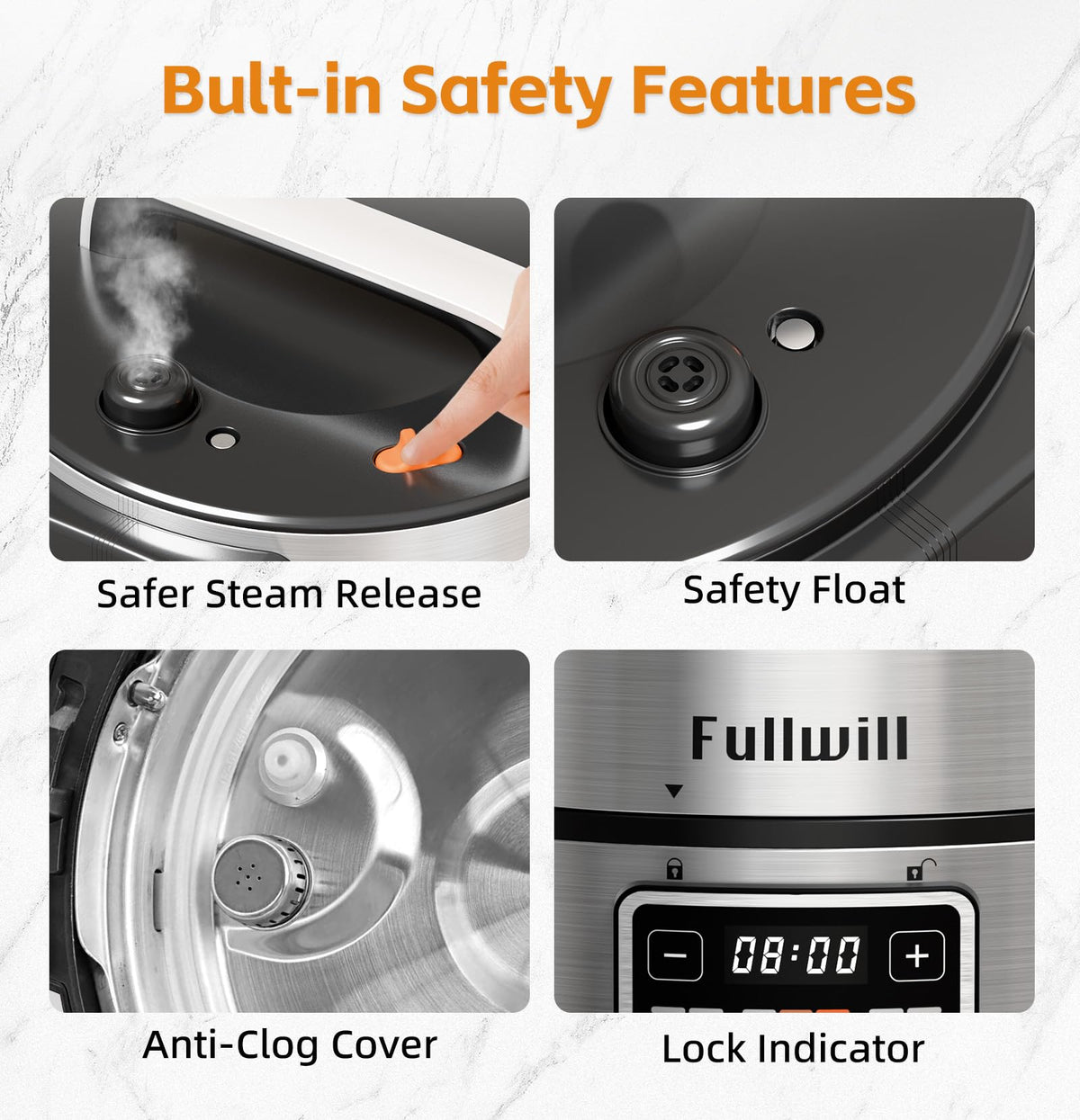 Dual-Pot Electric Pressure Cooker,12-in-1 Multi Cooker with 6QT  Steel & 5QT Ceramic Pot,Olla de Presion for Pressure,Rice,Meat Stew,Yogurt Maker