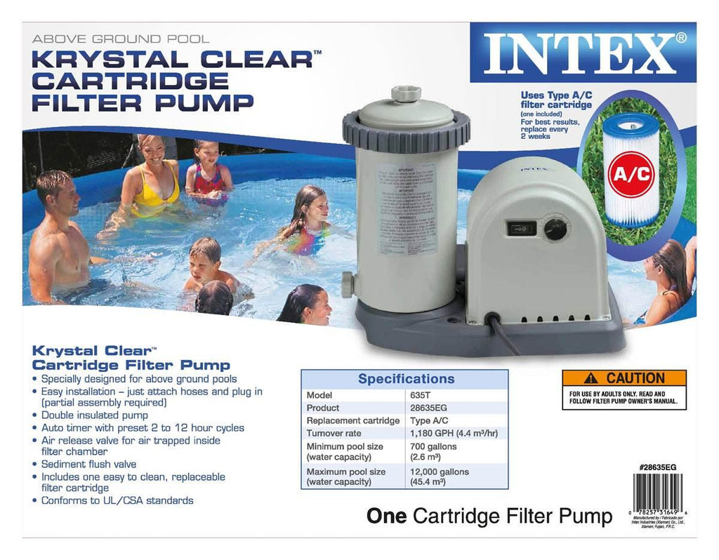 intex 1500 gph pool filter pump (2 pack) and 59" pool pump replacement hose