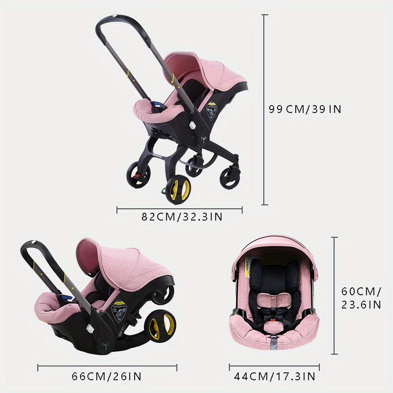 4 In 1Foldable Baby Stroller, A Good Helper For Mothers When Traveling, Shopping In Supermarkets, Baby Stroller Suitable For Christmas, Halloween, And Thanksgiving Gift
