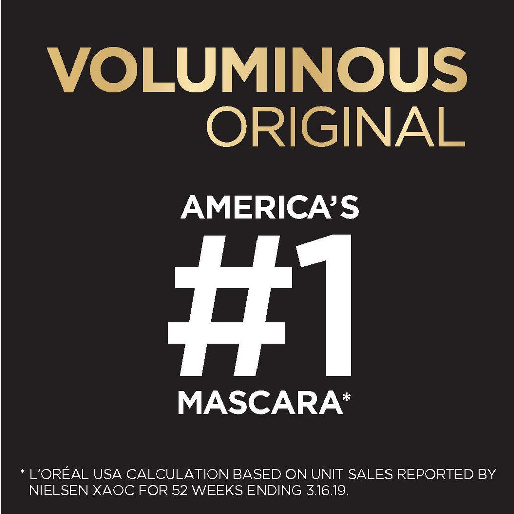 L'Oreal Paris Voluminous Original Waterproof Mascara, Black, 2 count