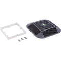 Main Drain Grate, 14" x 14" Square, Retro to 9" x 9", Dk Gry
