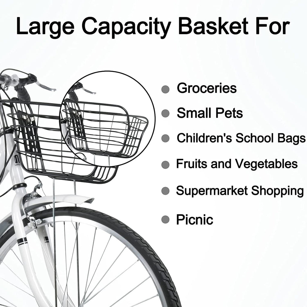 WINTECY Cruiser Bike Women 24 Inch, Men Women Bike Road Bicycle with Basket for Adults - 24 Inch Wheels