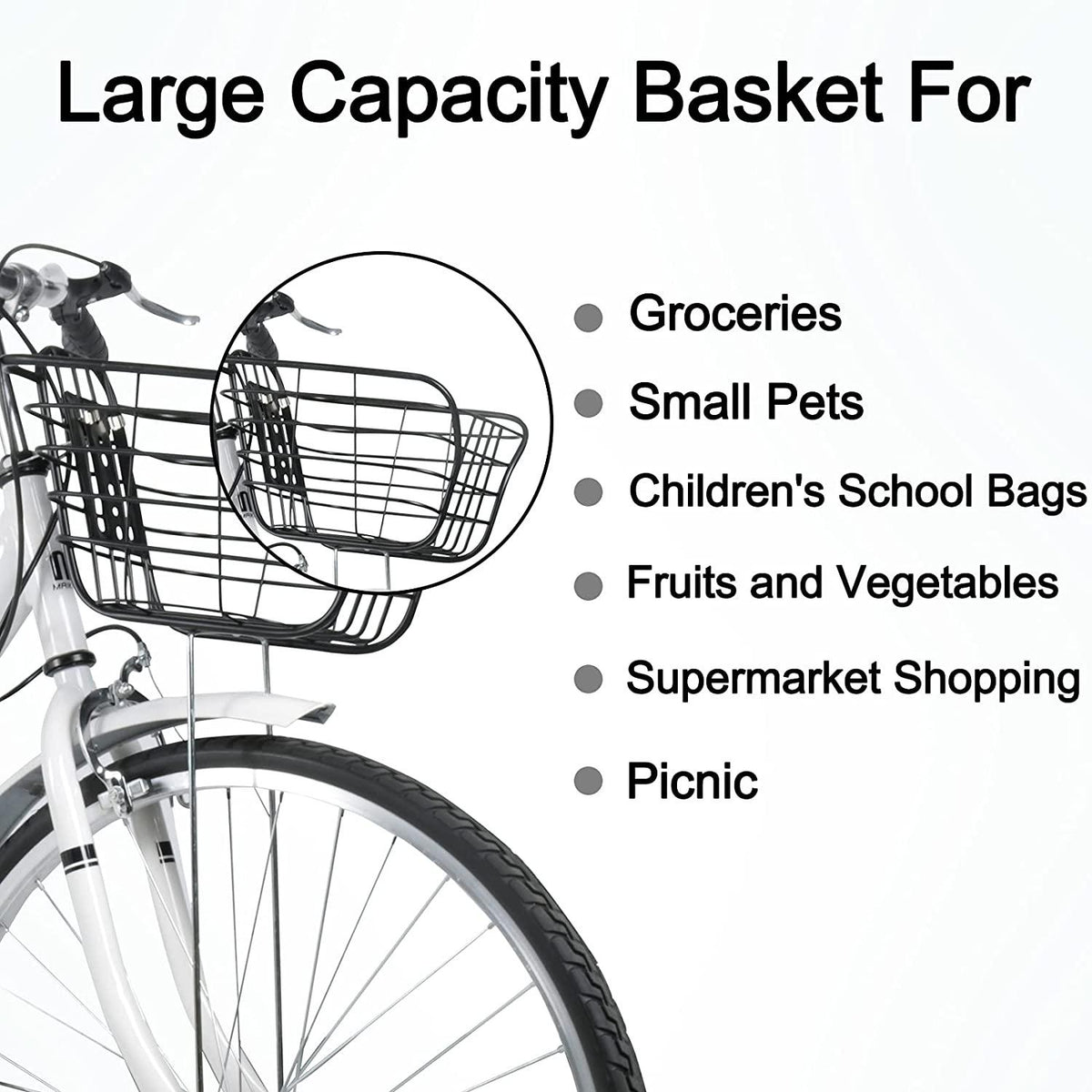 WINTECY Cruiser Bike Women 24 Inch, Men Women Bike Road Bicycle with Basket for Adults - 24 Inch Wheels