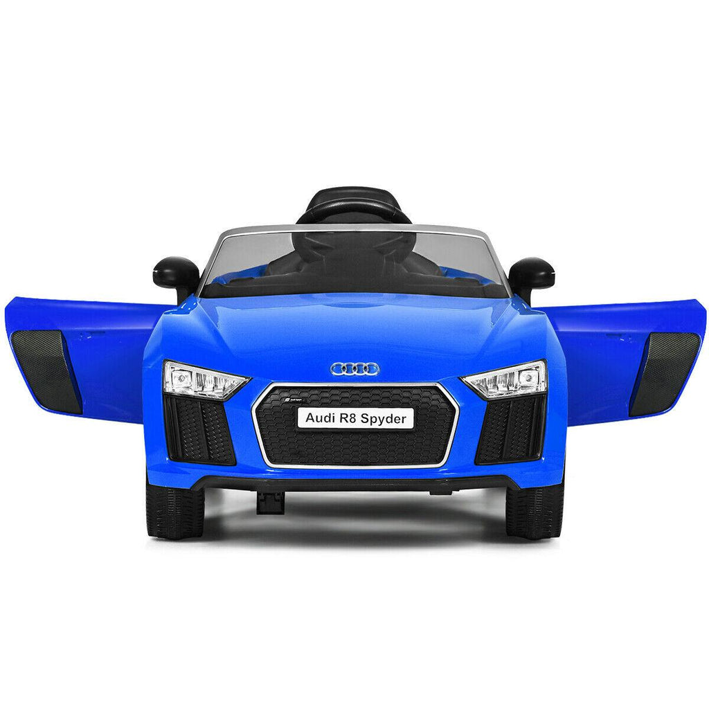 12V Audi R8 Spyder Licensed Electric Kids Ride On Car R/C Suspension MP3 Lights Red/White/Blue