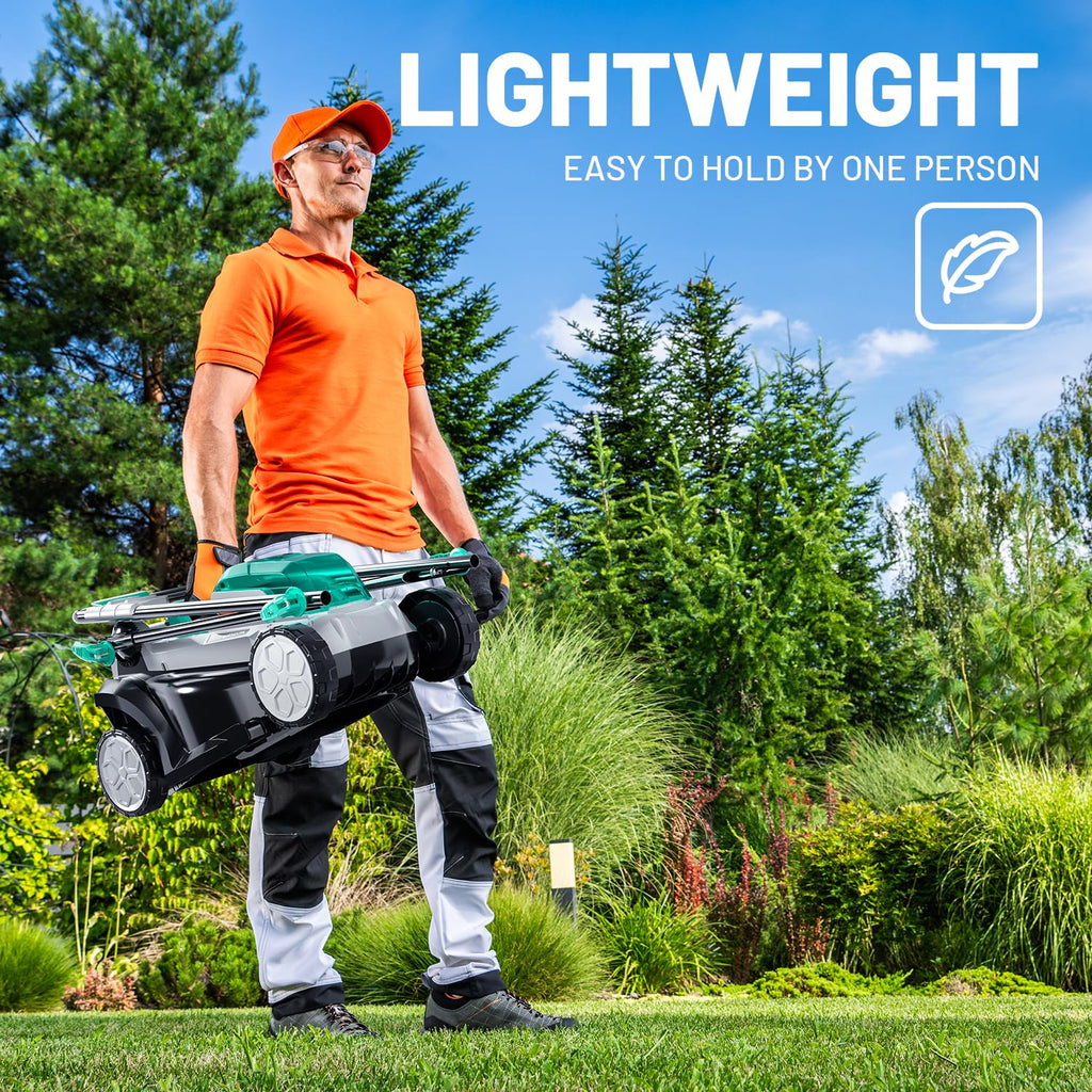 20V 13" Cordless Lawn Mower, Electric Lawn Mowers for Garden, Yard and Farm, 5 Heights, with Brushless Motor, 4.0Ah Battery &amp; Charger Included