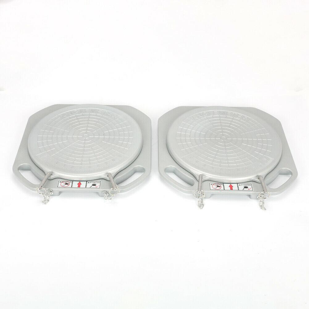 2 Wheel Alignment Turntable Plates 11,000 LBS Load Capacity + BridBlocks