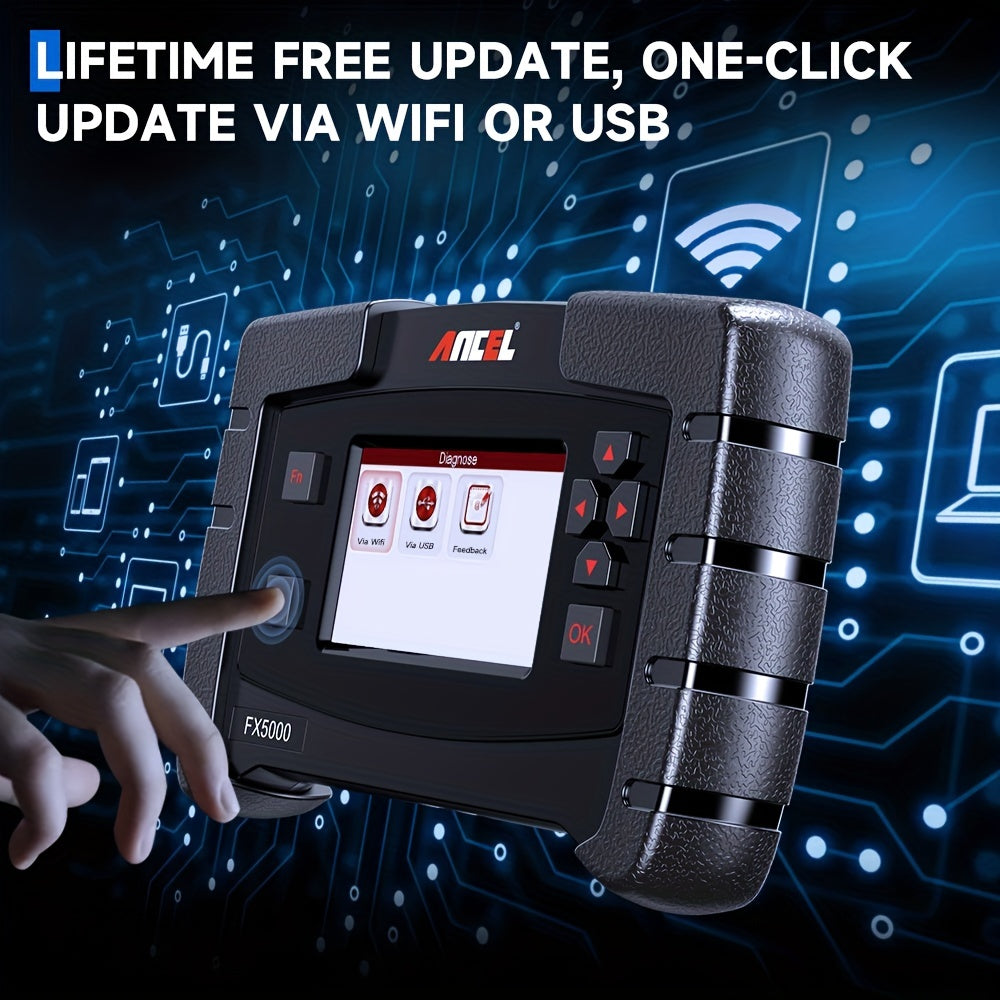 ANCEL FX5000 OBD2 Scanner Car Diagnostic Tool All System ABS Bleeding Oil Reset EPB Reset Automotive Scanner Lifetime Update
