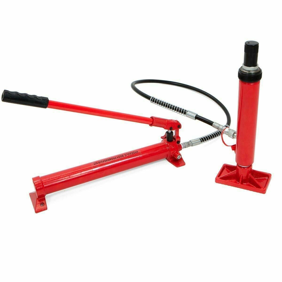 10 Ton Porta Power Hydraulic Jack Body Frame Repair Kit Auto Shop 2 Wheels Lift