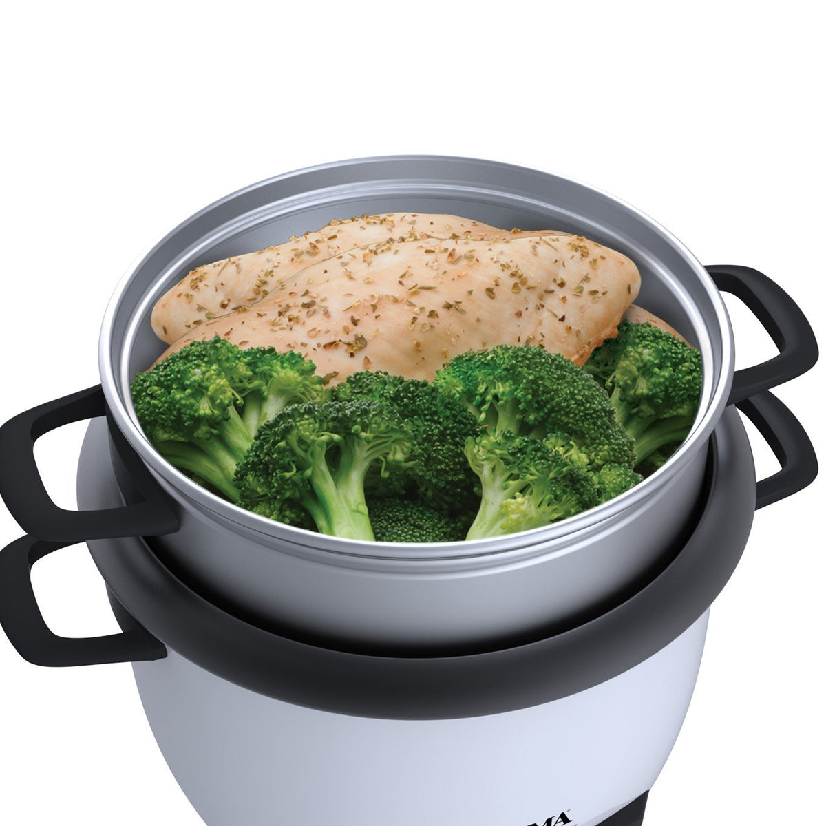 Housewares 14-Cup (Cooked) (7-Cup UNCOOKED) Pot Style Rice Cooker and Food Steamer (ARC-747-1NG),White
