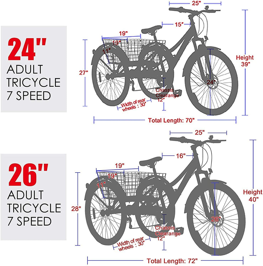 Viribus 24" or 26" Wheels Cruiser Bike, Single Speed Beach Comfortable Commuter Bicycle, High-Carbon Steel Frame, Front Basket &amp; Bell, v-Brake Rear Racks, 85% preinstalled Cream or Blue