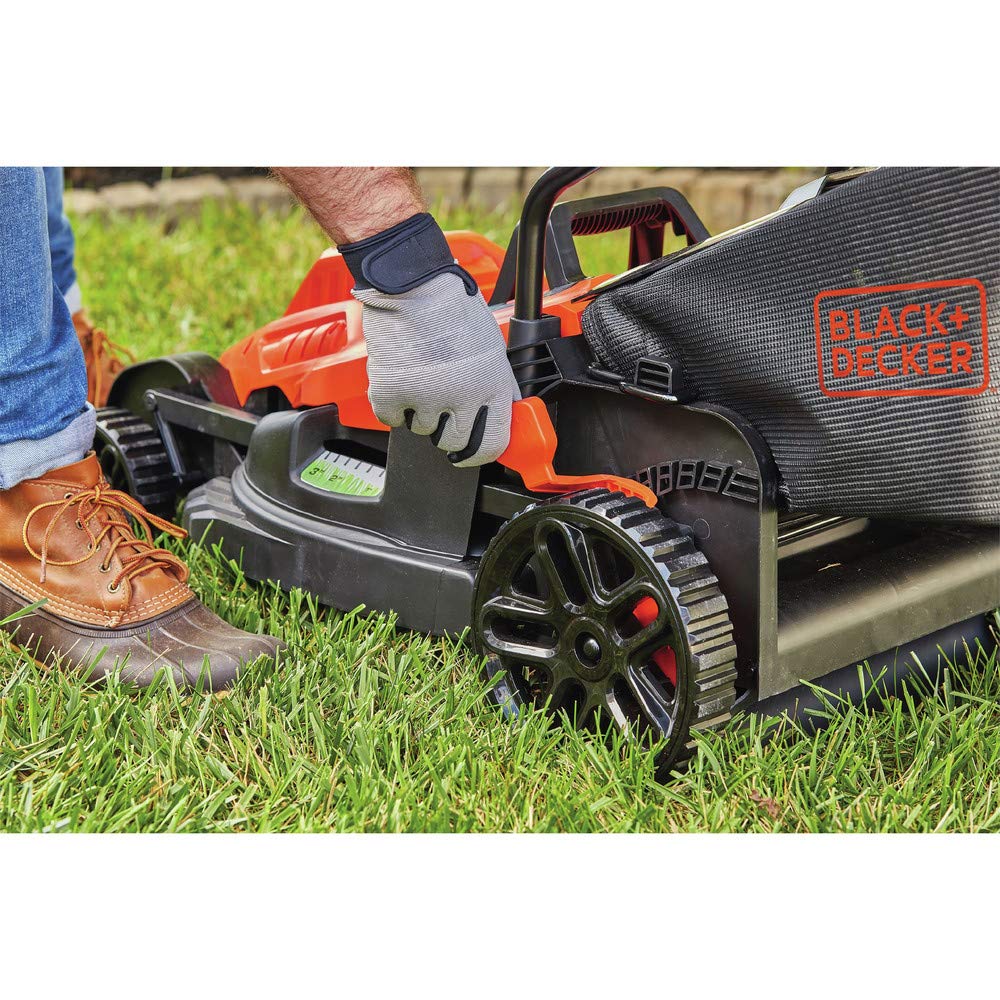 Electric Lawn Mower with Bike Handle, 15-Inch, 10-Amp, Corded (BEMW472BH)