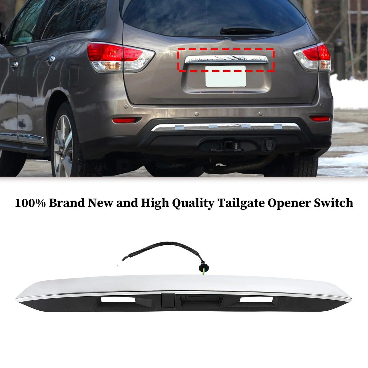 2014-2015 Nissan Pathfinder Platinum/SL/SV Hybrid Sport Utility 4-Door 2.5L 2488CC 90810-9PG0A Chrome Rear Liftgate Handle Fedex Express Generic