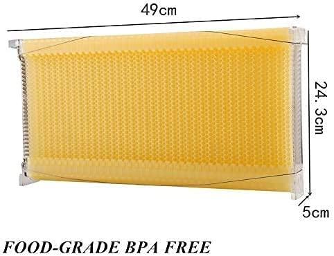 auto flow beehive food grade beekeeping wooden house with 7 automatic honey flow combs for beekeeper starter (bpa free)