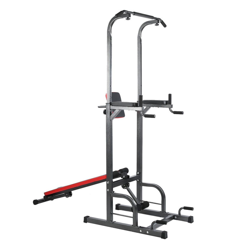 EBTOOLS Multifunction Pull-Up Bar Bracket with Foldable Supine Board Bench 6 Adjustable Height Fitness Equipment