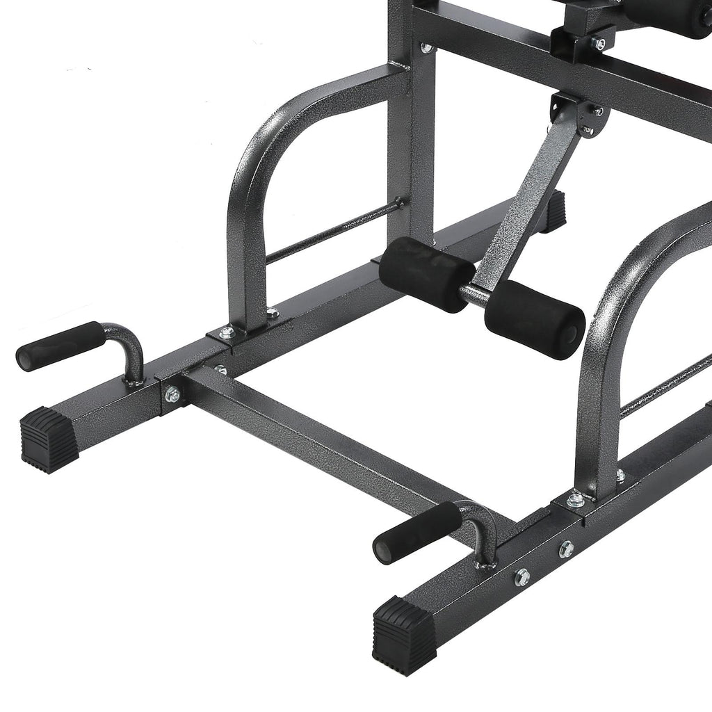 EBTOOLS Multifunction Pull-Up Bar Bracket with Foldable Supine Board Bench 6 Adjustable Height Fitness Equipment