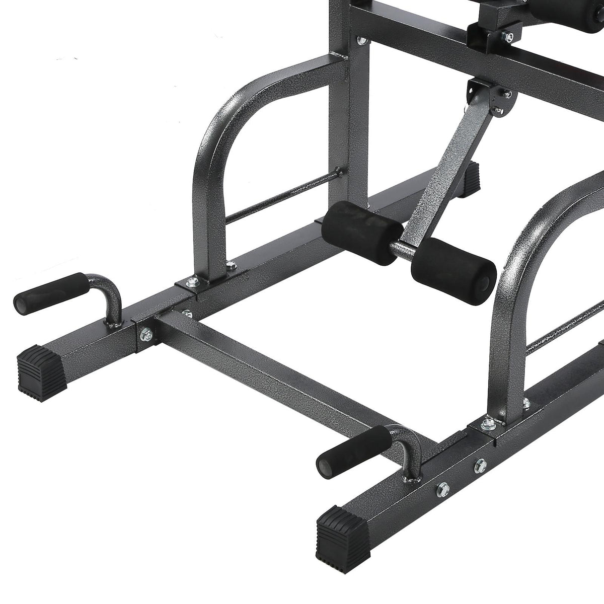EBTOOLS Multifunction Pull-Up Bar Bracket with Foldable Supine Board Bench 6 Adjustable Height Fitness Equipment