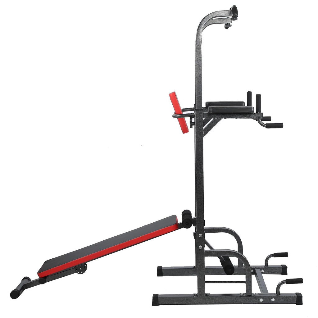 Zerodis Pull閳ユ唹ps Bar, Multifunction Pull閳ユ唹p Frame Bracket with Foldable Supine Position Plate Fitness Equipment Fitness Trainer