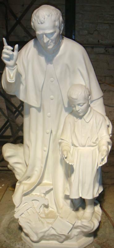 59" DON BOSCO larreligious outdoor fiberglass statue