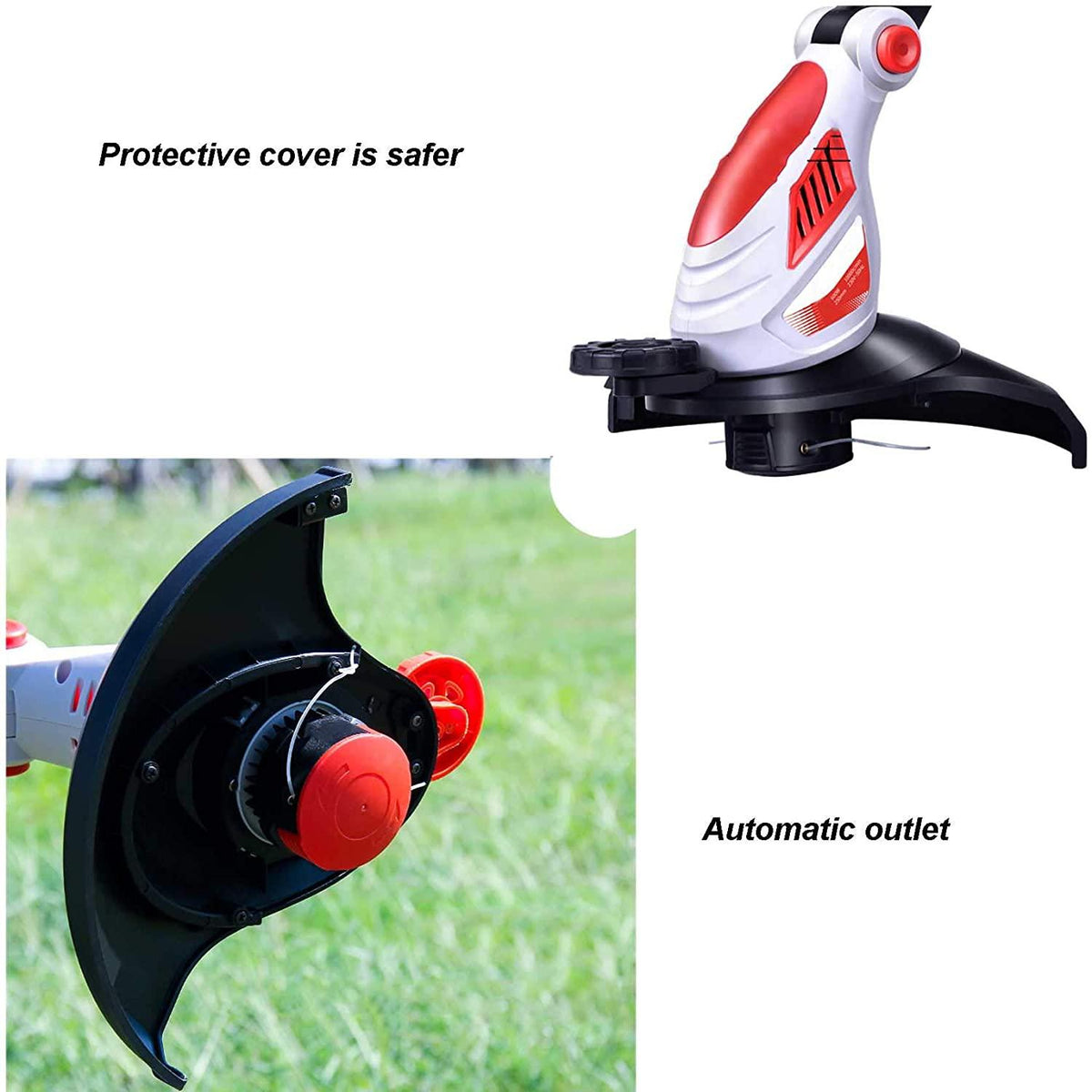 SuoANI Electric Lawn Mower Plug-in Lawn Trimmer with 20m Wire Adjustable and Rotary Mower Home Grass Trimmer Mini-Mower Adjustable Heights