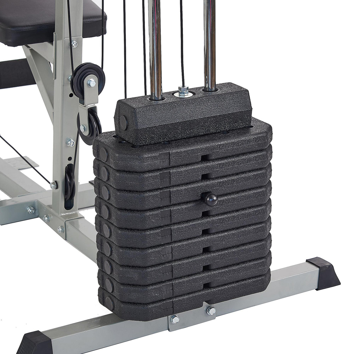 Everyday Essentials Home Gym System Workout Station with 330 Lbs. of Resistance, 125 Lbs. Weight Stack, Comes with Installation Instruction Video