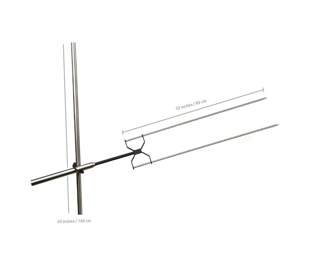 Portable Rotisserie Grill Heavy Duty Metal  Steel Outdoors New