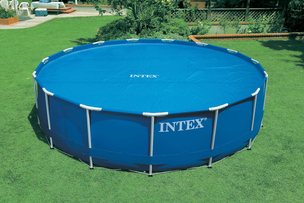 18 Ft Round Easy Set Solar Cover and Deluxe Pool Maintenance Kit w/ Vacuum