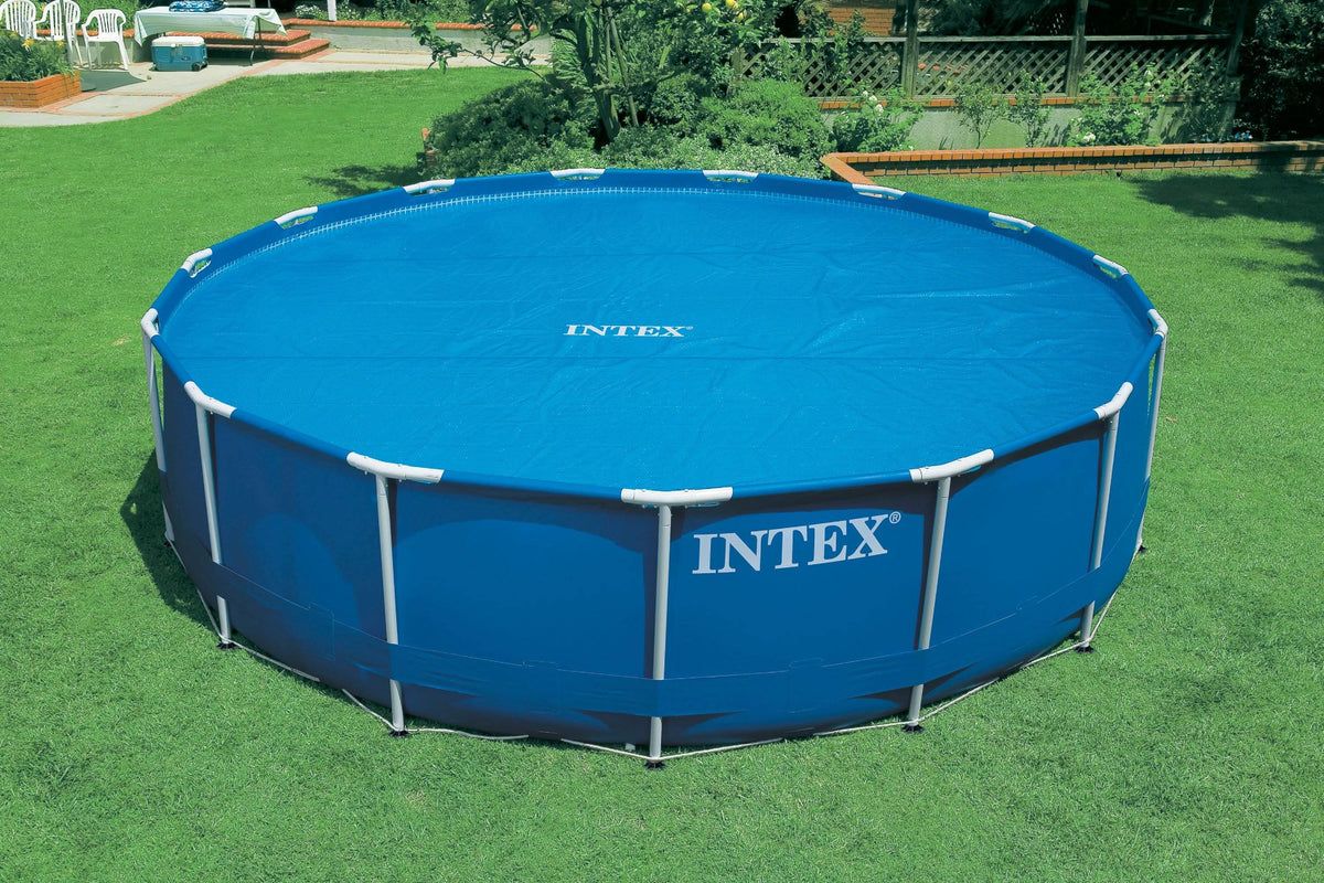 18 Ft Round Easy Set Solar Cover and Deluxe Pool Maintenance Kit w/ Vacuum