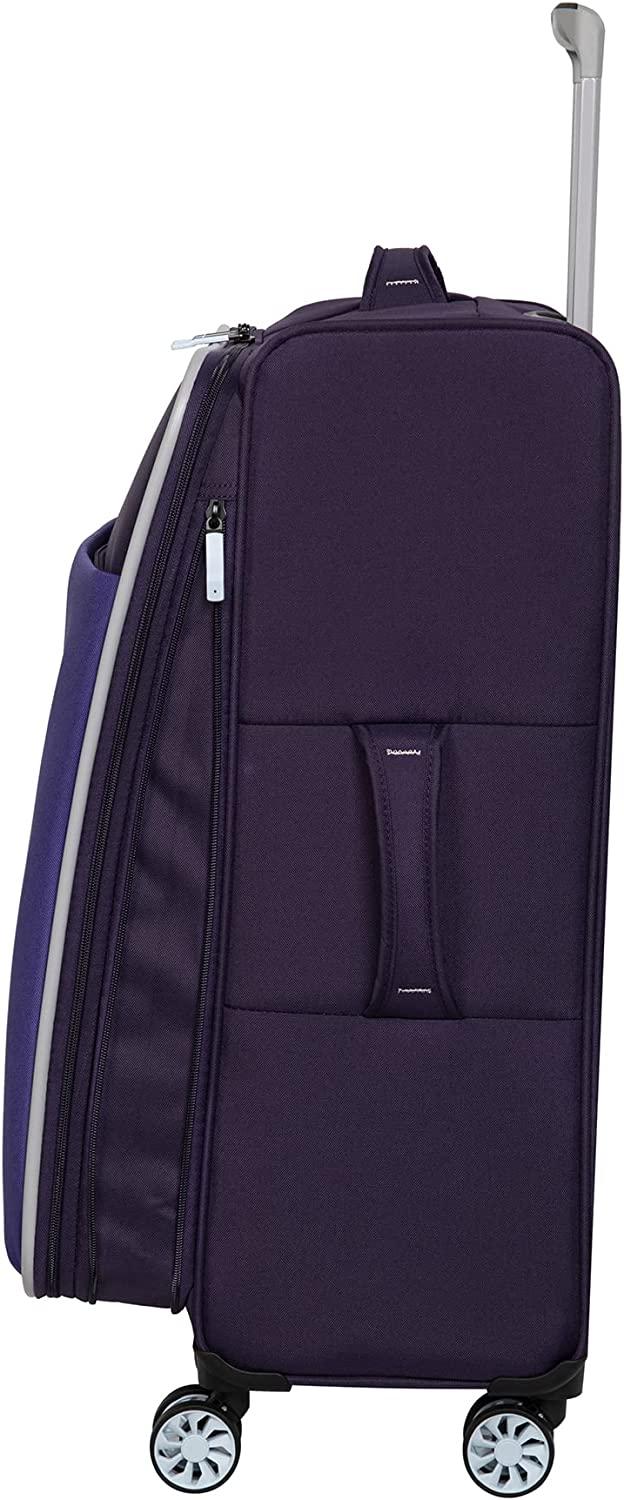 Filament 32" Softside Checked 8 Wheel Expandable Spinner, Purple/Lilac