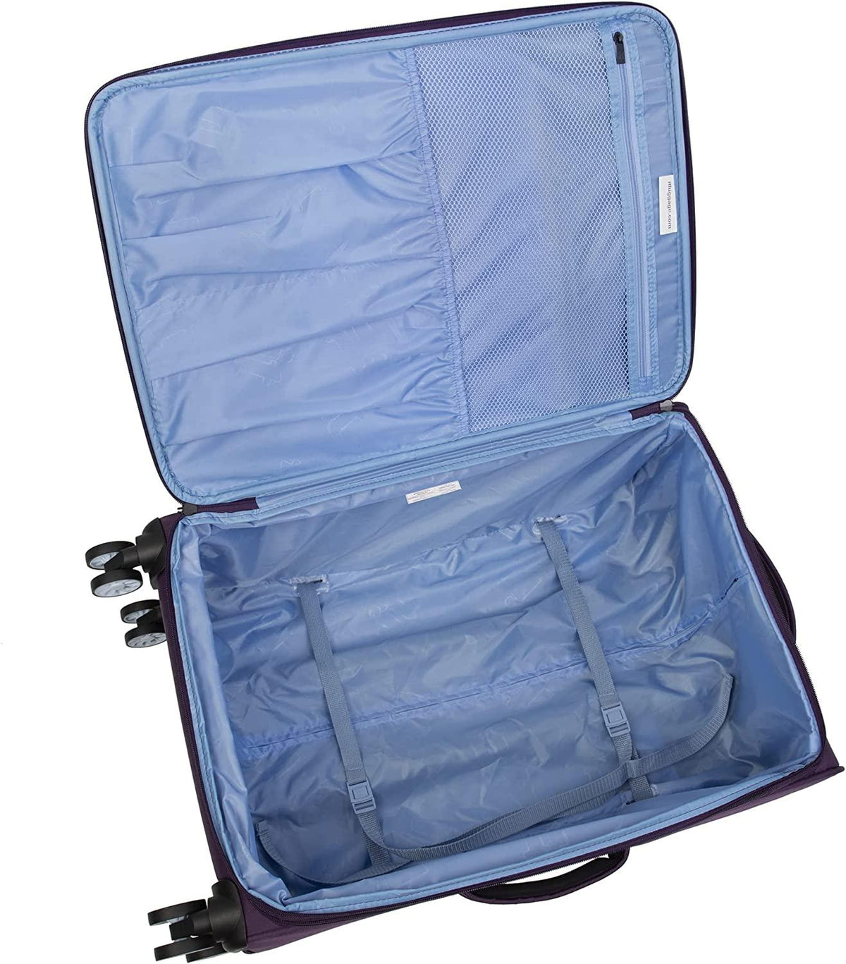 Filament 32" Softside Checked 8 Wheel Expandable Spinner, Purple/Lilac