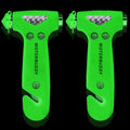 MOTORBUDDY 2-Pack Car Safety Hammer, Auto Emergency Escape Hammer with Window Breaker and Seat Belt Cutter, Emergency Escape Tool for Car Accidents, Glow in The Dark
