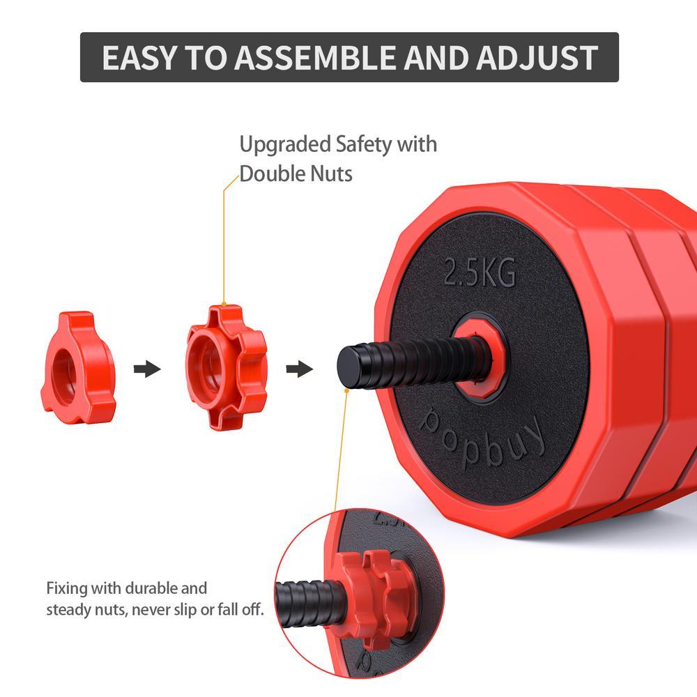 20KG 2.5KGX8 thicker 560 poles x1 for Home Weight Set Dumbbell barbell