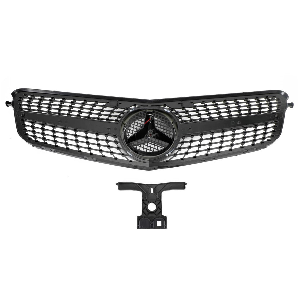 Benz W204 C-Class  C300 C350 2008-2014 Diamond Front Bumper Grill W/ LED Logo Generic