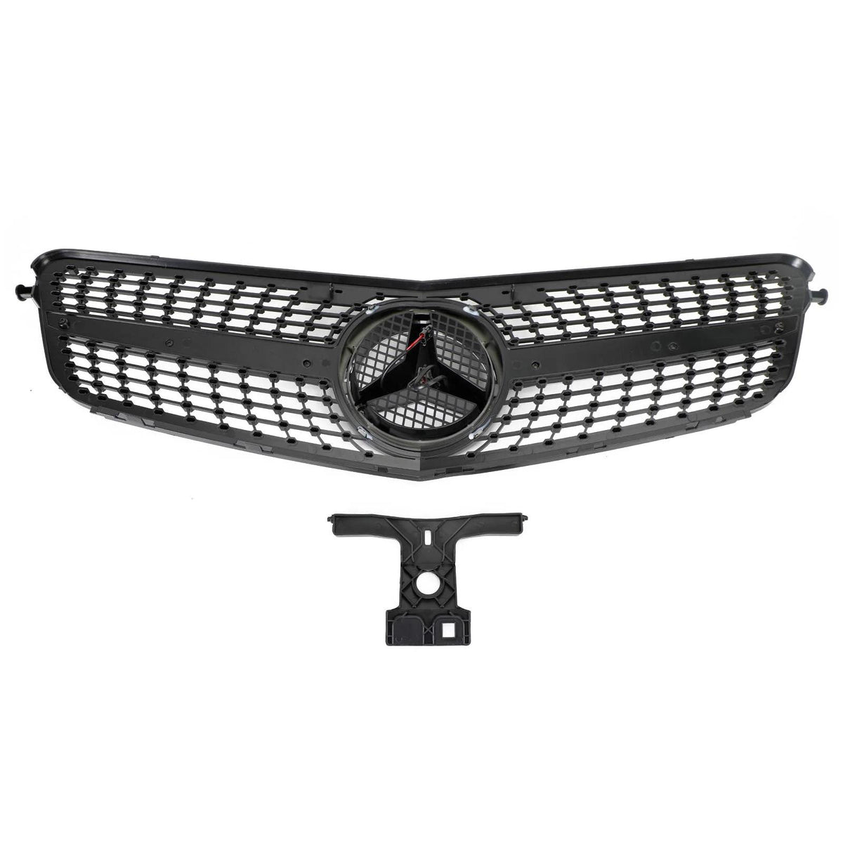 Benz W204 C-Class  C300 C350 2008-2014 Diamond Front Bumper Grill W/ LED Logo Generic