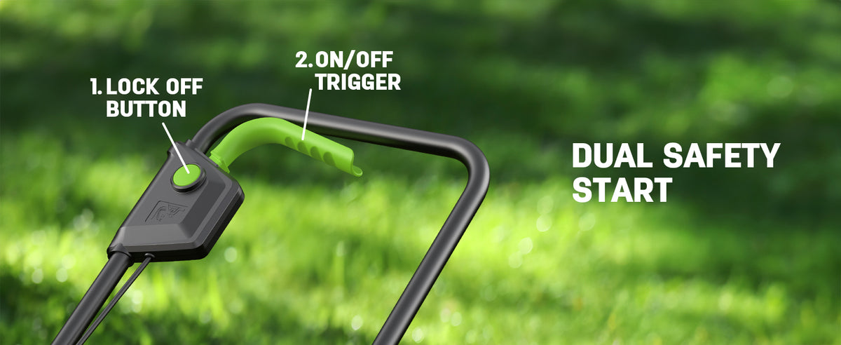 Cordless Lawn Mower, 20V Battery Powered Lawn Mower 13 Inch with 2 x 4.0Ah Batteries &amp; Charger, Brushless Electric Lawn Mower, Up to 50 Min Runtime