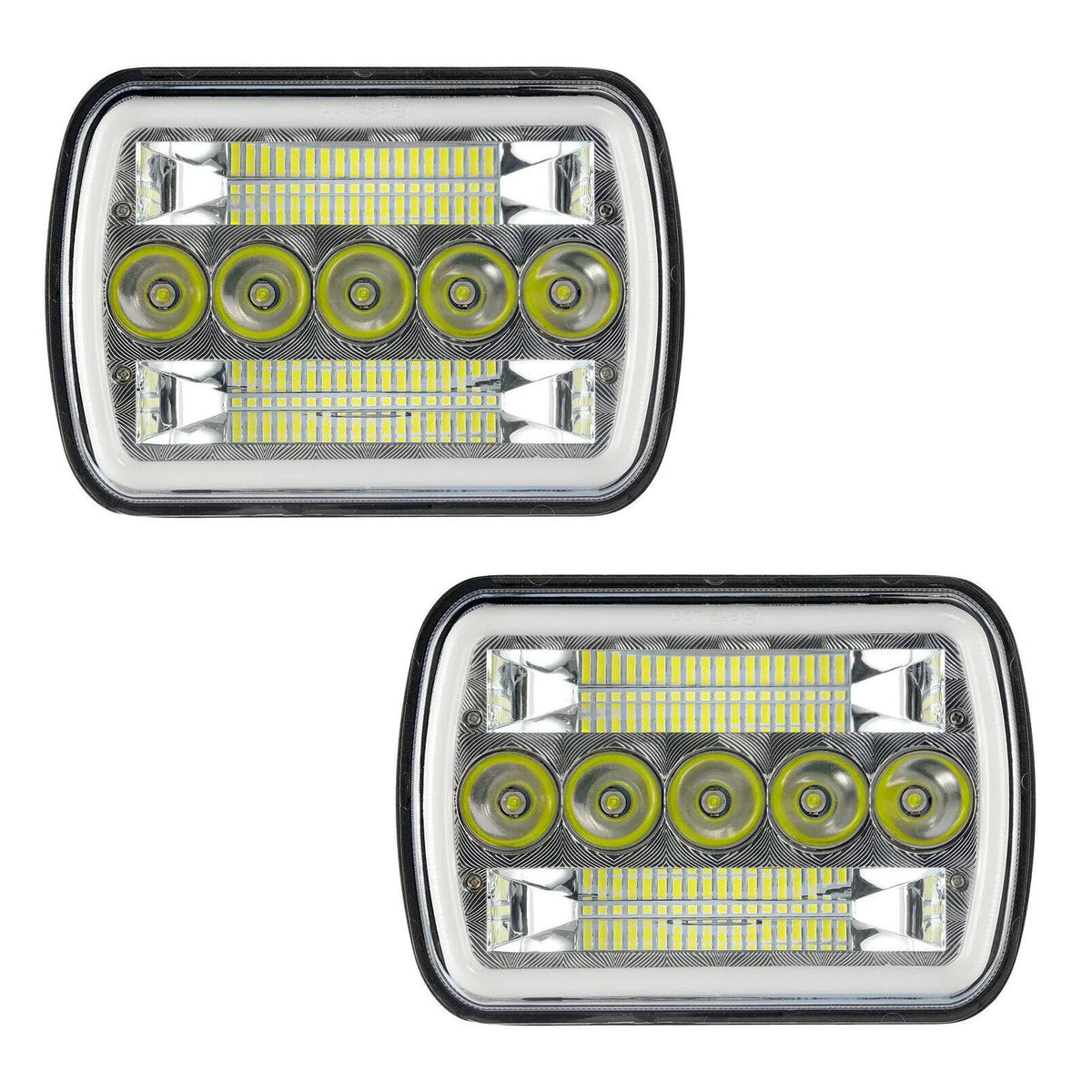 Pair 7x6"LED Headlight Hi/Lo Beam DRL For Chevy Express Cargo Van 1500 2500 3500 Generic