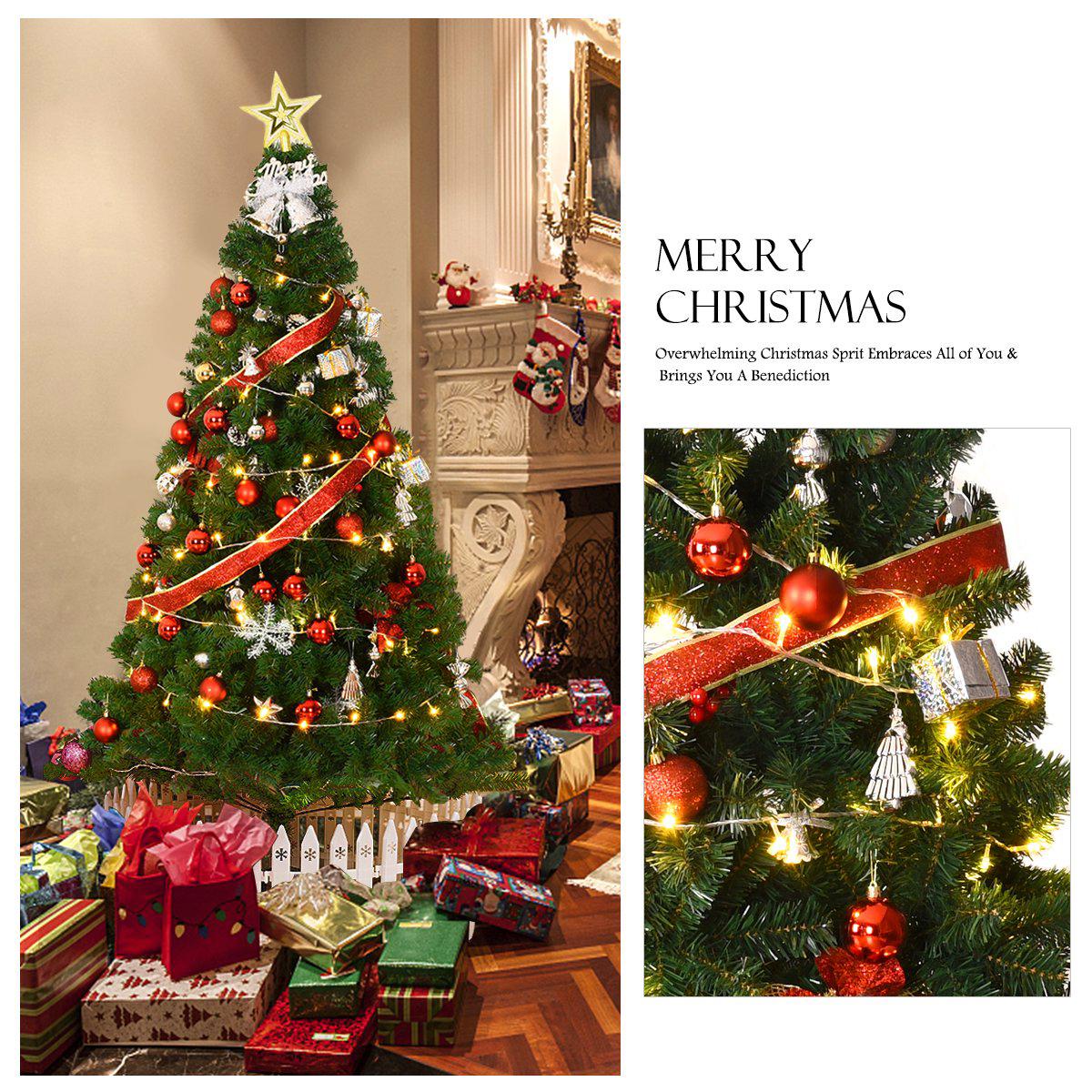 7.5 FT  Artificial Christmas Tree, 1300 Tips Full Tree with Christmas Tree Stand
