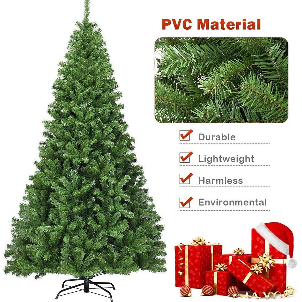 7.5 FT  Artificial Christmas Tree, 1300 Tips Full Tree with Christmas Tree Stand