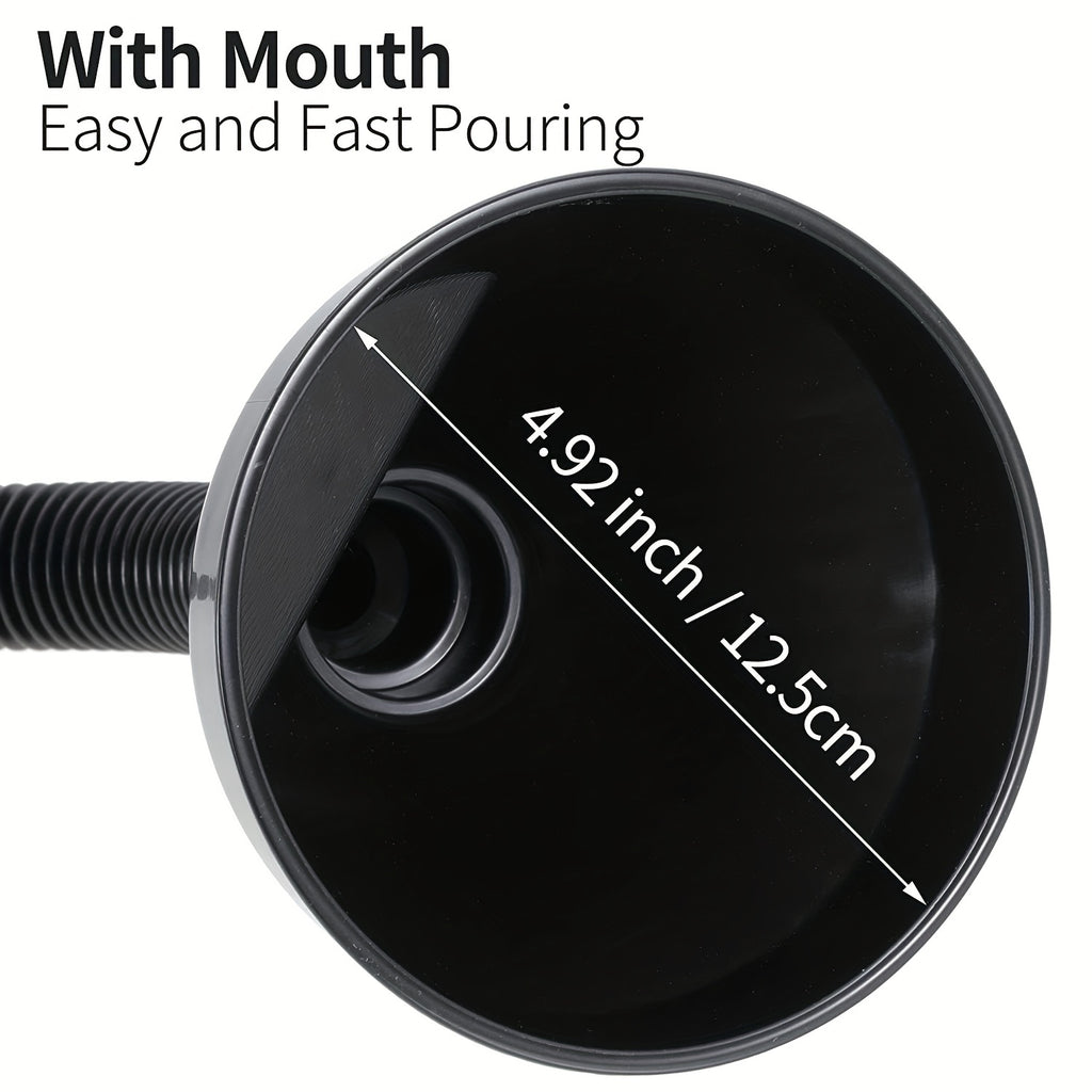 Flexible Automotive Fuel Funnel: Spill-Proof Refueling & Oil Changing Tool with Wide Mouth & Handle