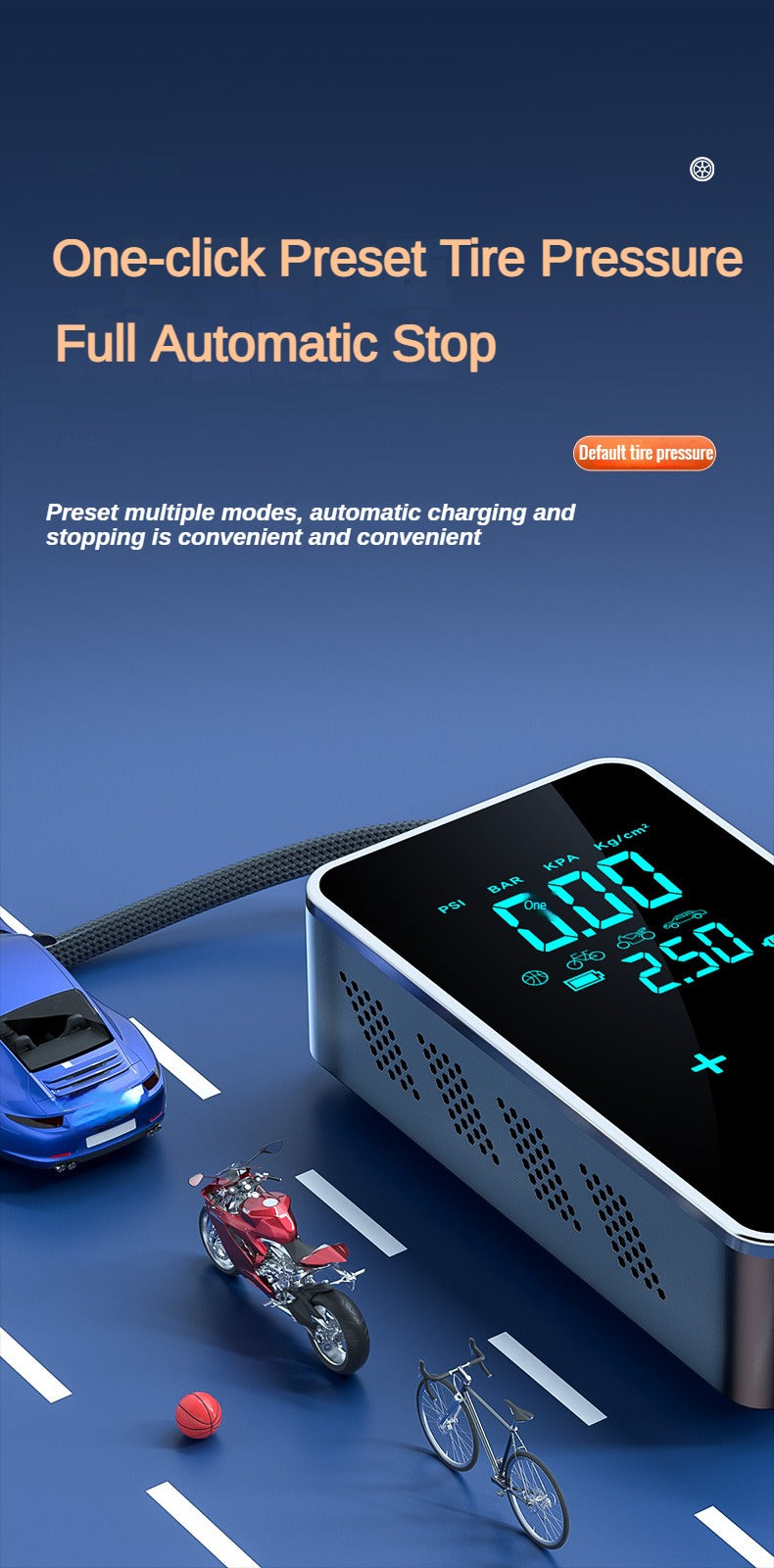 Portable Electrical Car Air Pump Mini Wireless Tire Inflatable Pump Inflator Air Compressor Pump For Car Motorcycle Bicycle Ball