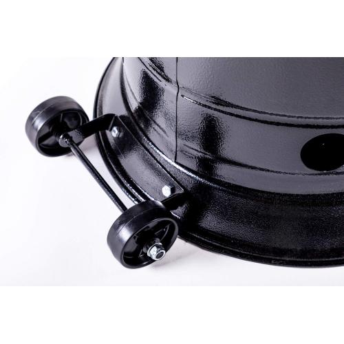 1Pc Outdoor Patio Propane Heater With Portable Wheels 88 Inch Standing Gas Outside Heater Stainless Steel Burner Commercial &amp; Residential Hammered Black For Party Steel Black